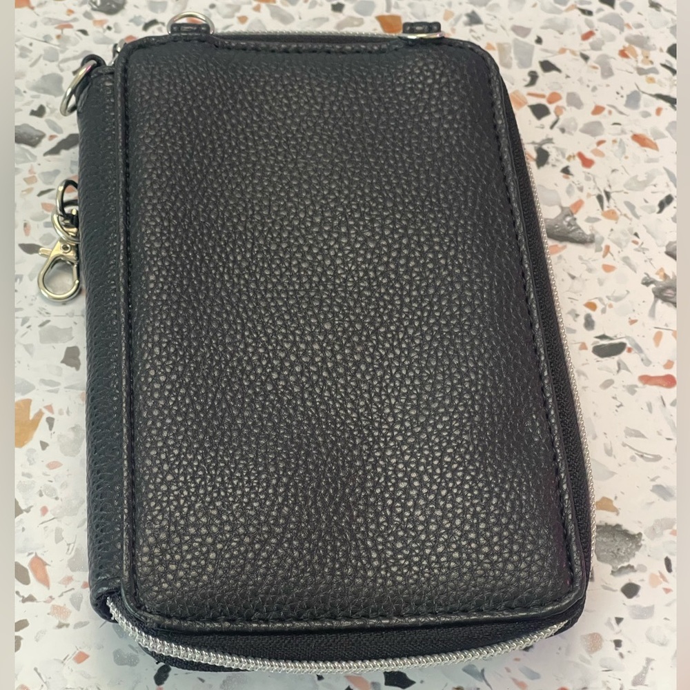 Phone Holder Black Textured Wallet - Picture 7 of 16